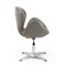 Manhattan Comfort Raspberry Faux Leather Adjustable Swivel Chair in Pebble and Polished Chrome AC038-PE - alternate 6